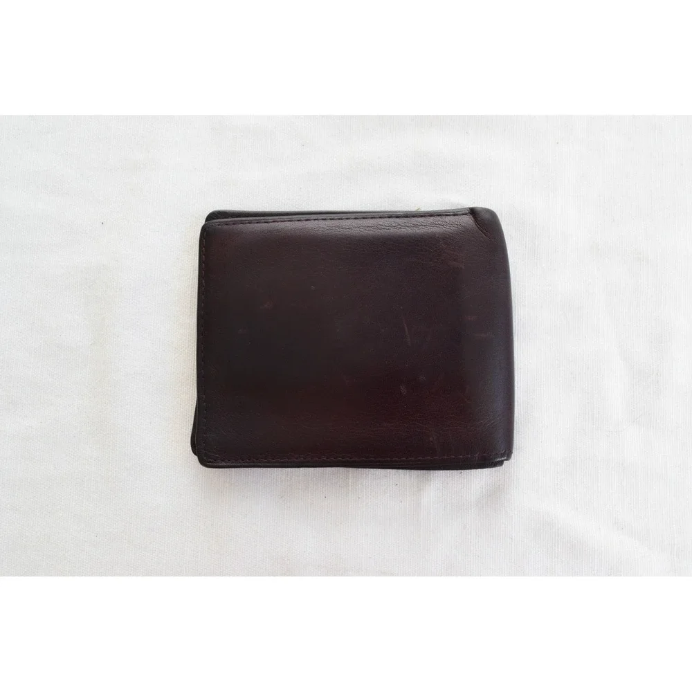 Overland Bifold Wallet OS Brown Leather ID Window Men Classic Accessory